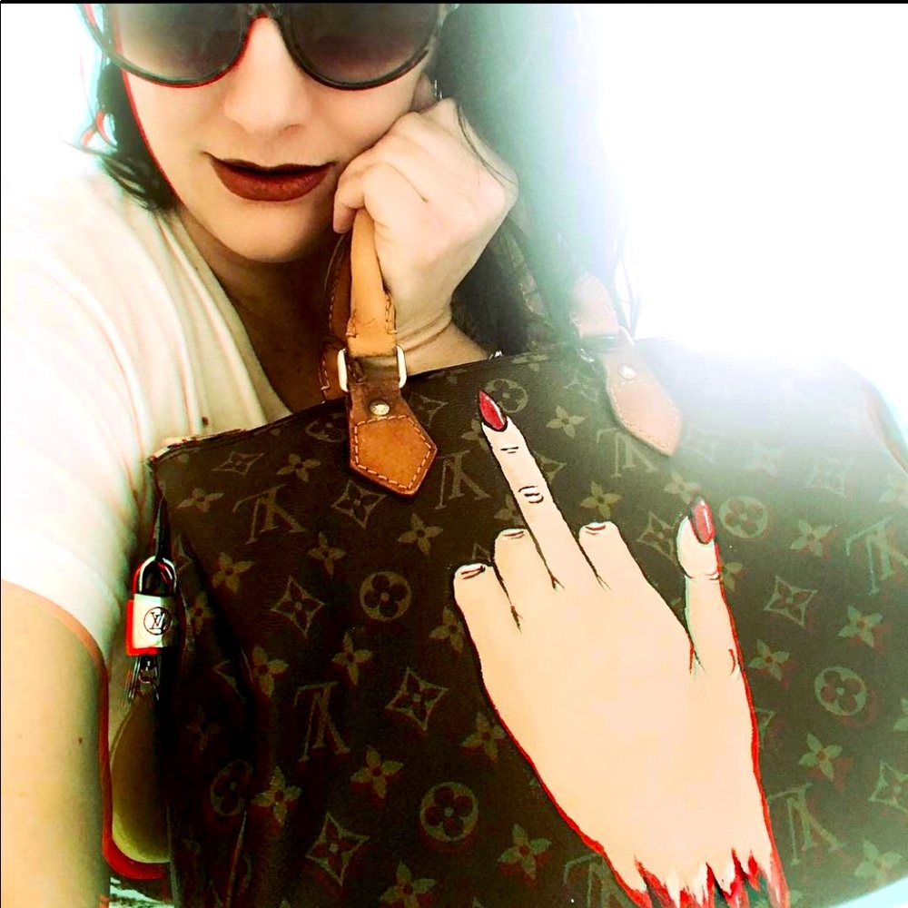 OOAK Punk Rock Custom Louis Vuitton Speedy 30